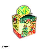 Новорічна коробка Куб Дід Мороз 800 гр (6198)